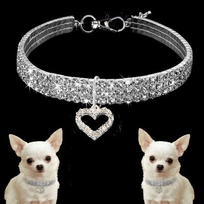 Pet supplies stretchable heart-shaped collar For Dogs Cats
