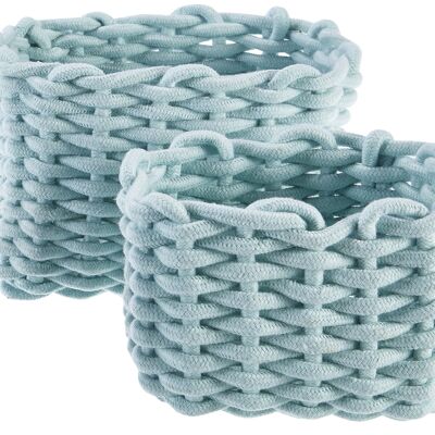 Cotton Line crochet basket set / 2