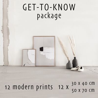 Modern posters GET-TO-KNOW set of 12+12 pcs