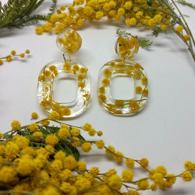 boucles d'oreilles mimosa