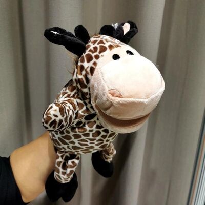 Hand puppet toy ventriloquism deer animal gloves doll mouth active cover