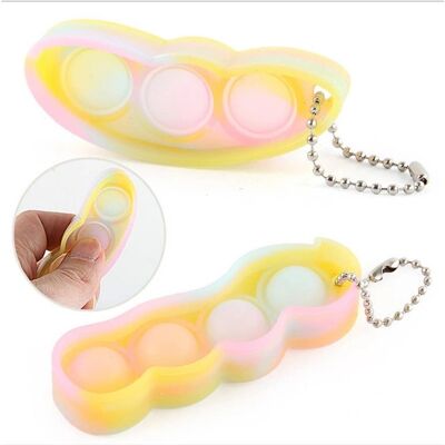 2pcs Pop Fidget Keychain Toys Luminous Bubble children's Toy