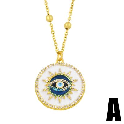 Fashion personality eyes ladies pendant necklace