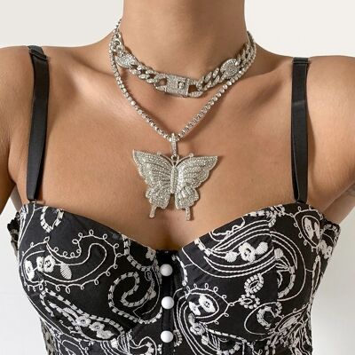 Butterfly Clavicle Necklace Set