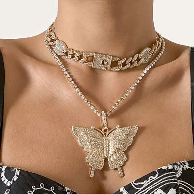 Butterfly Clavicle Necklace Set