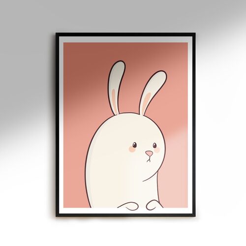 White Bunny Print
