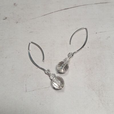 925 Silver and Rock Crystal Earrings
