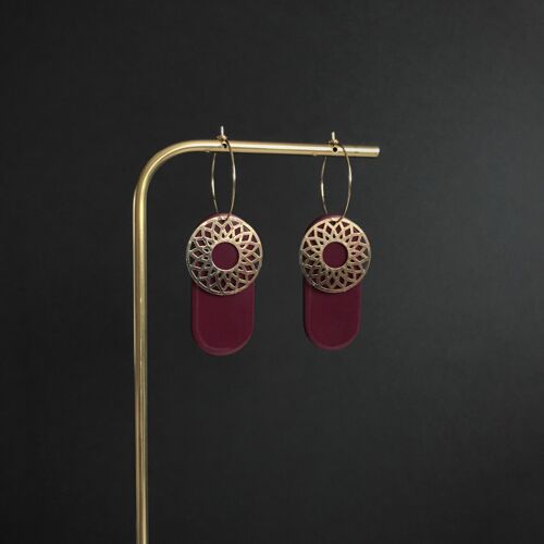 Boucles d'oreilles Mahé - Grenat