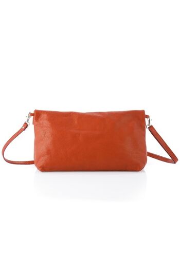 Pochette Bandoulière en cuir Orange 3