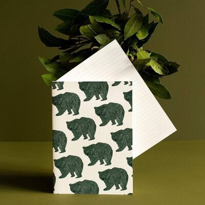 Quaderno A5 a righe con orso