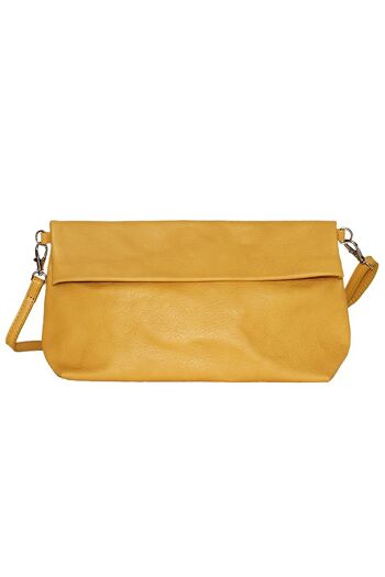 Pochette Bandoulière en cuir coloris Moutarde 2