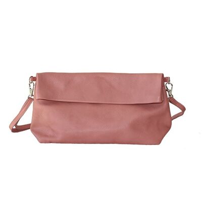 Old Rose leather shoulder pouch
