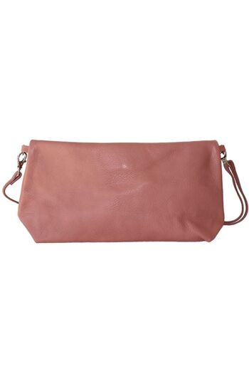 Pochette Bandoulière en cuir Vieux Rose 3