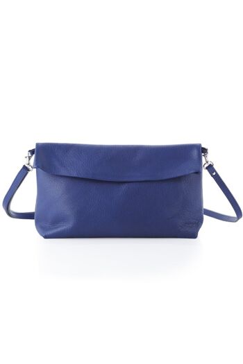 Pochette Bandoulière en cuir Bleu 1