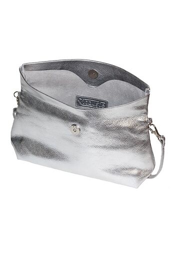 Pochette Bandoulière en cuir Argent 2