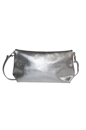 Pochette Bandoulière en cuir Argent 3