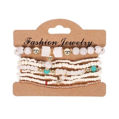 Bohemian Hand Beaded Bracelet Set 8 pieces / set jewelry