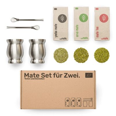 Mate set for 2 stainless steel - silver