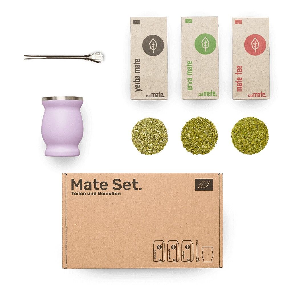 Mate set acciaio inossidabile - lavanda