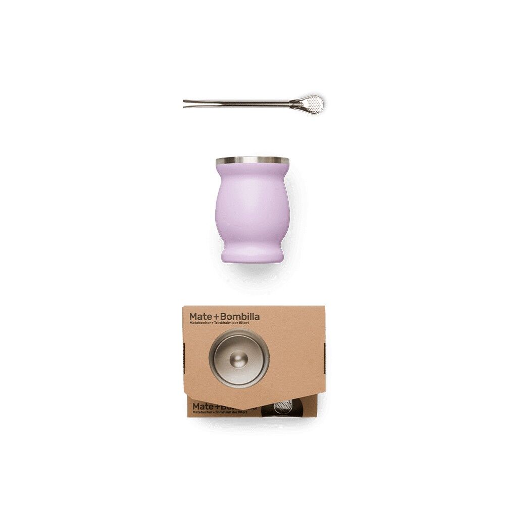 Acciaio inossidabile Mate + Bombilla - lavanda