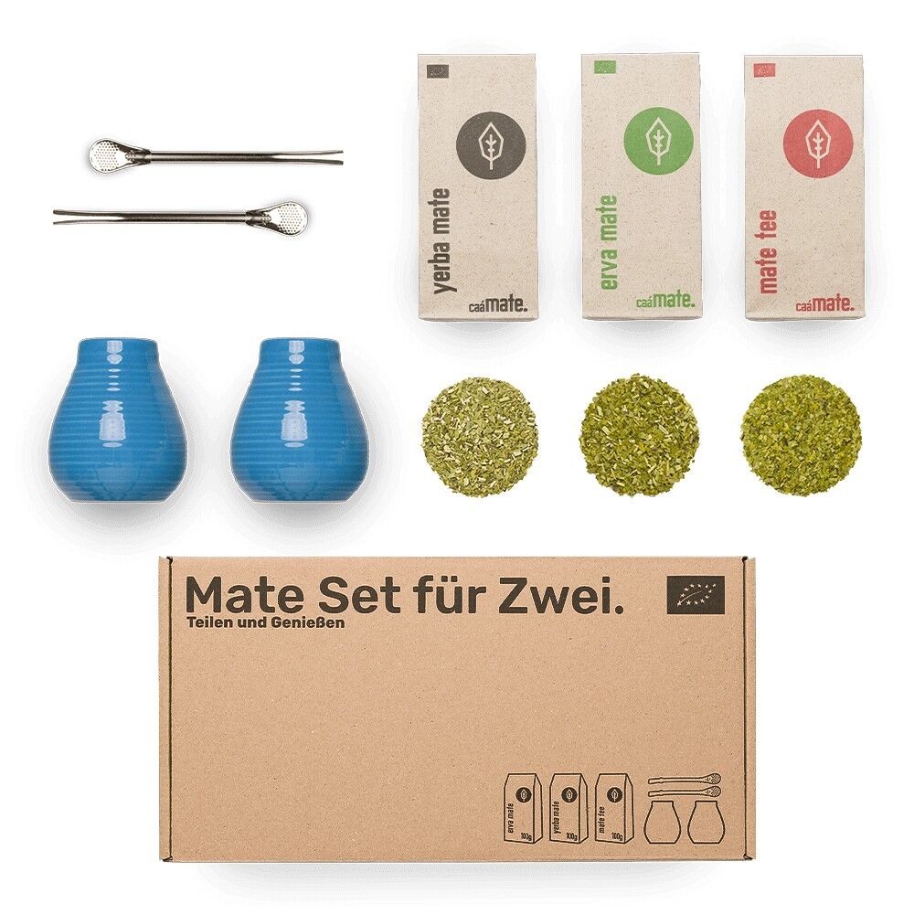 Mate set per 2 ceramiche - blu