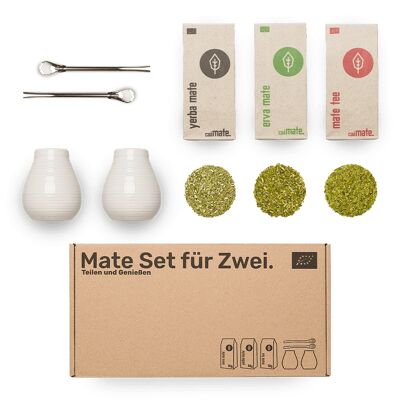 Mate set for 2 ceramics - white