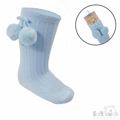 Elegance Sky Pom pom Sock