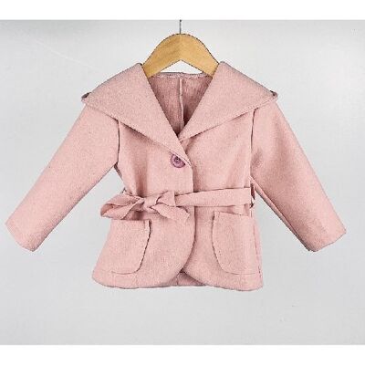 Dusty Pink Buttoned Winter Coat
