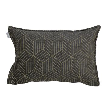 Coussin Oro Jacquard anthracite 40x60 cm