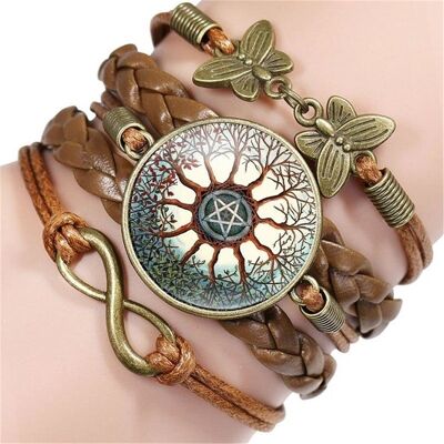 Hand woven Bracelet Celtic time gem combination
