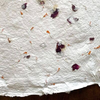 Recycled Handmade Flower Petal Paper, Reusable__