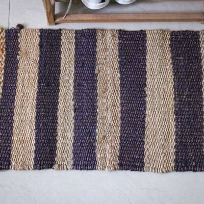 Piccolo tappeto fatto a mano in canapa, stuoia, tappetino, piccoli tappeti, naturale__1
