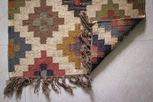 2 x 3, Handmade Kilim Jute-Wool Rug__