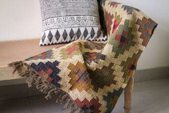 2 x 3, tapis fait main en laine de jute Kilim__ 2