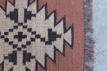 2 x 6, chemin de tapis kilim fait main — Jaipur Pink__ 4
