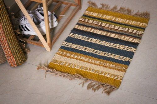 Small Handmade Hemp Rug, Mat, Floormat, Small Rugs, Natural__2