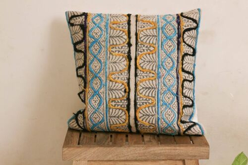 Wari Handmade Block-Printed Cushion__