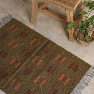 Henri — 2 x 3, alfombra de lana hecha a mano de tejido plano__