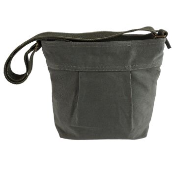 Sac à bandoulière en toile cirée pour femme sac végétalien en sac à bandoulière déperlant vert kaki 2