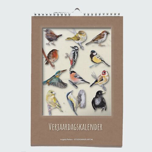 Birthday calendar birds