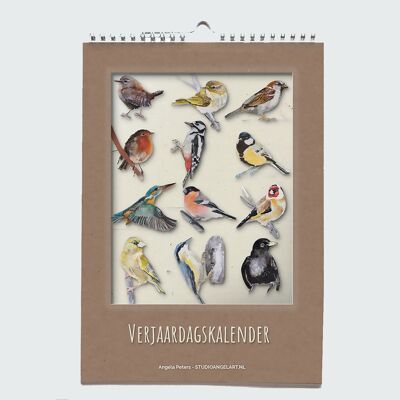 Calendario de cumpleaños pájaros