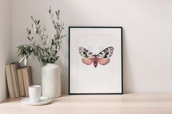 Impression d’art de papillon de nuit mouchetée A3 2