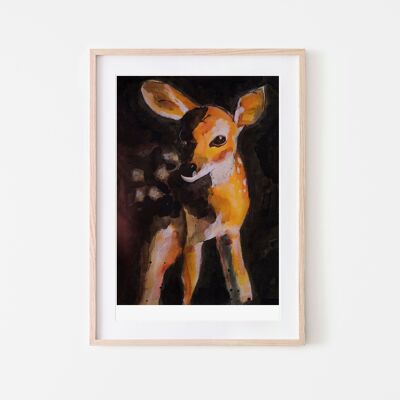 Deer animal print A3