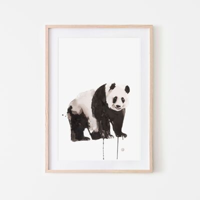 Impresión de arte de animales panda A3