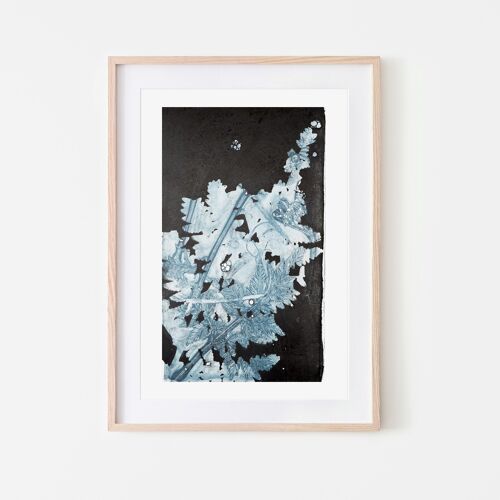 Flora Fern art print blue - A4