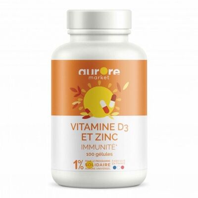 Vitamina D3 + Zinc - 100 cápsulas