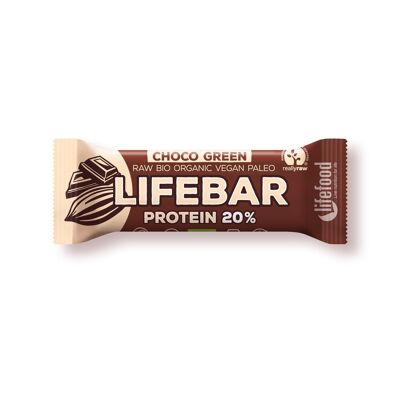 Organic Protein Chocolate Green Lifebar