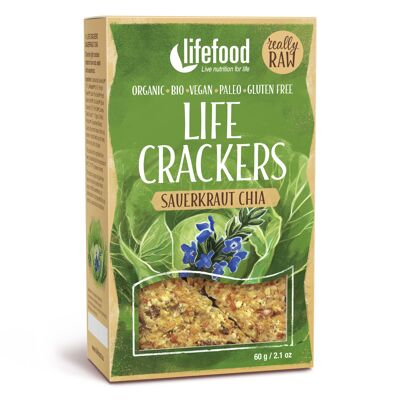 Organic LIFE CRACKERS Sauerkraut Chia