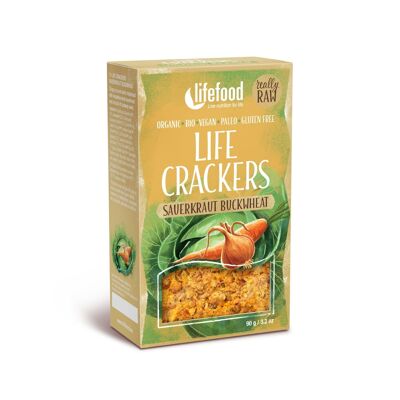 Organic LIFE CRACKERS Sauerkraut Buckwheat