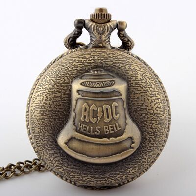 Vintage Bronze Hells Bell Pattern Pocket Watch